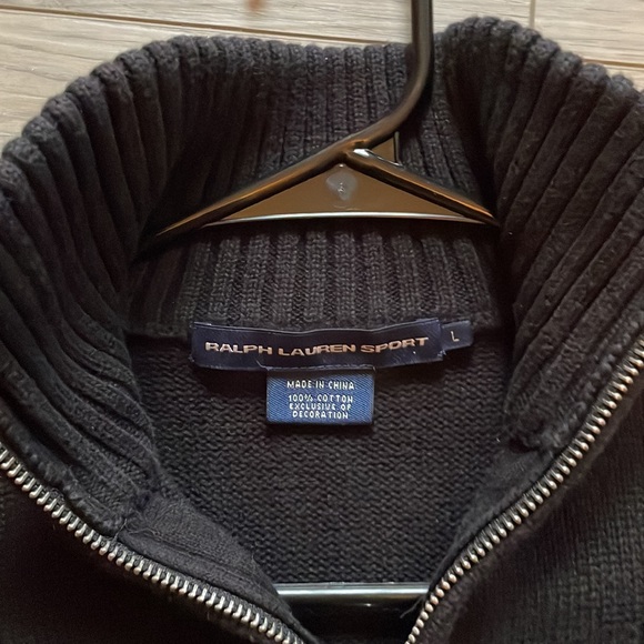Ralph Lauren black zipper sweater. - Picture 3 of 3